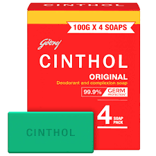 Cinthol Original Red soap (100g) 4 Pices Box